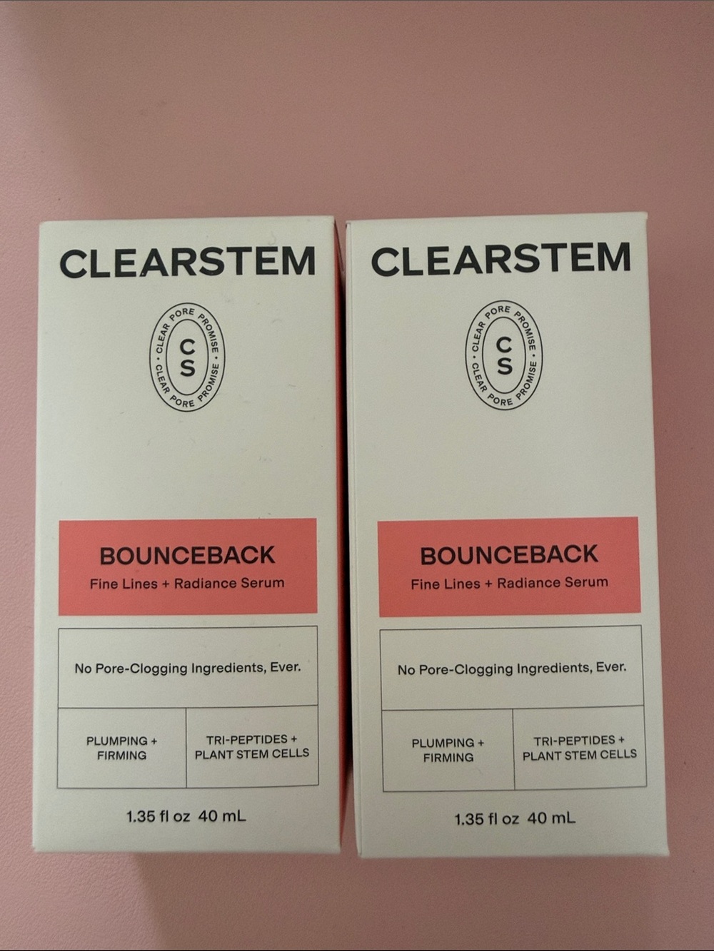CLEARSTEM BOUNCEBACK Peptide Powerhouse Serum NIB x 2 PACK